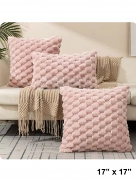 Pineapple Grid Soft Wool Fleece Feeling Cushion & Filler